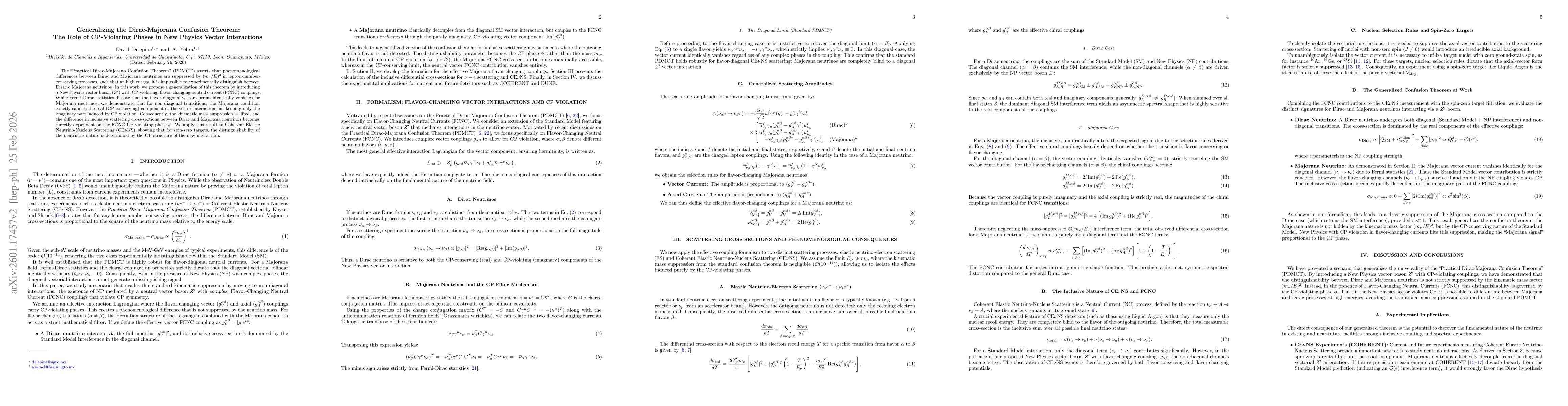 Thumbnail for Generalizing the Dirac-Majorana Confusion Theorem: The Role of CP-Violating Phases in New Physics Vector Interactions