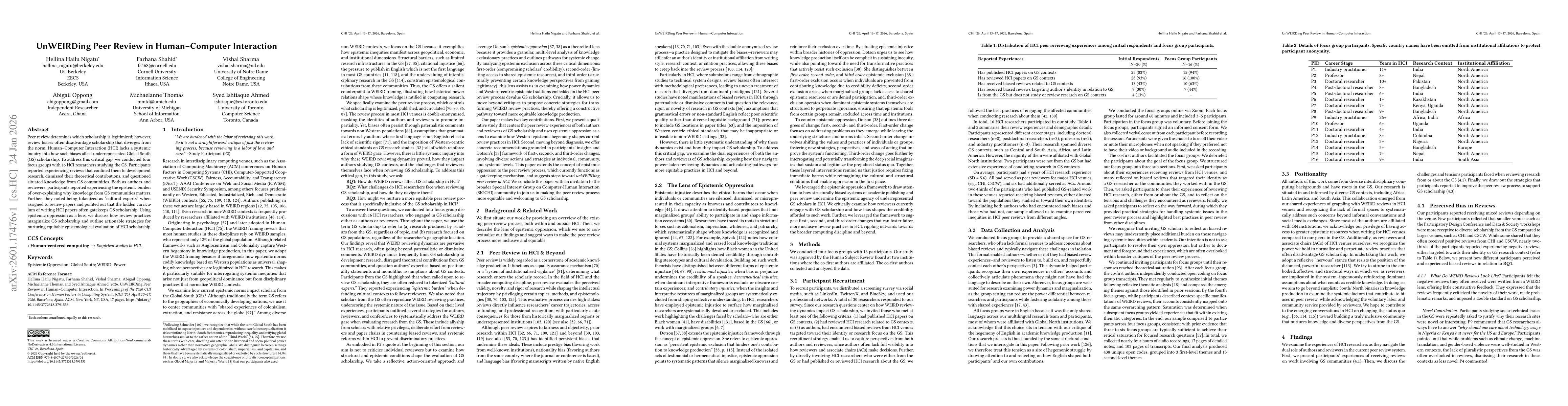 Thumbnail for UnWEIRDing Peer Review in Human Computer Interaction