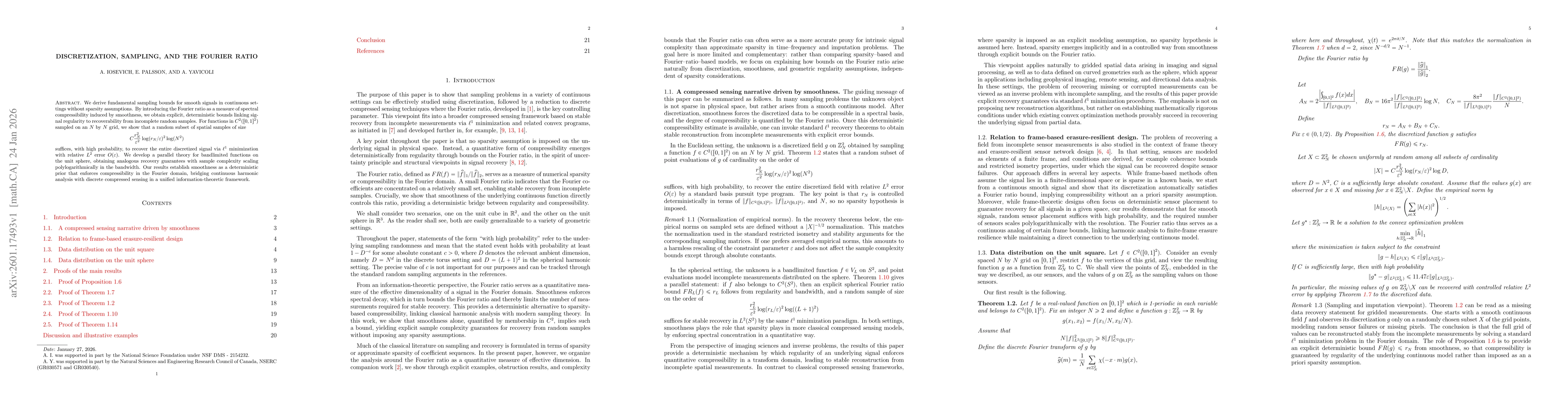 Thumbnail for Discretization, sampling, and the Fourier ratio