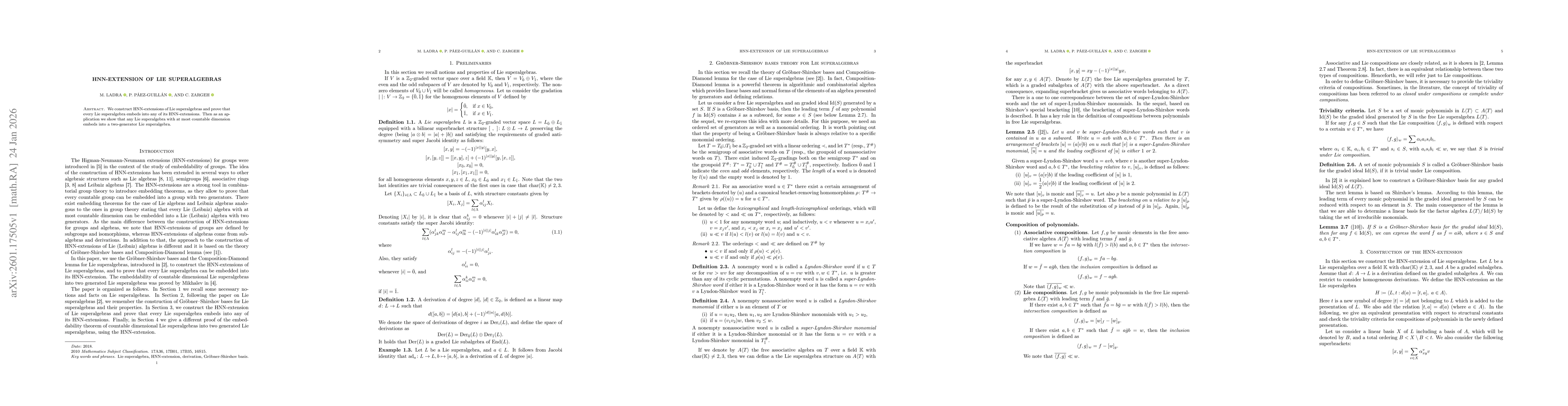 Thumbnail for HNN-extension of Lie superalgebras