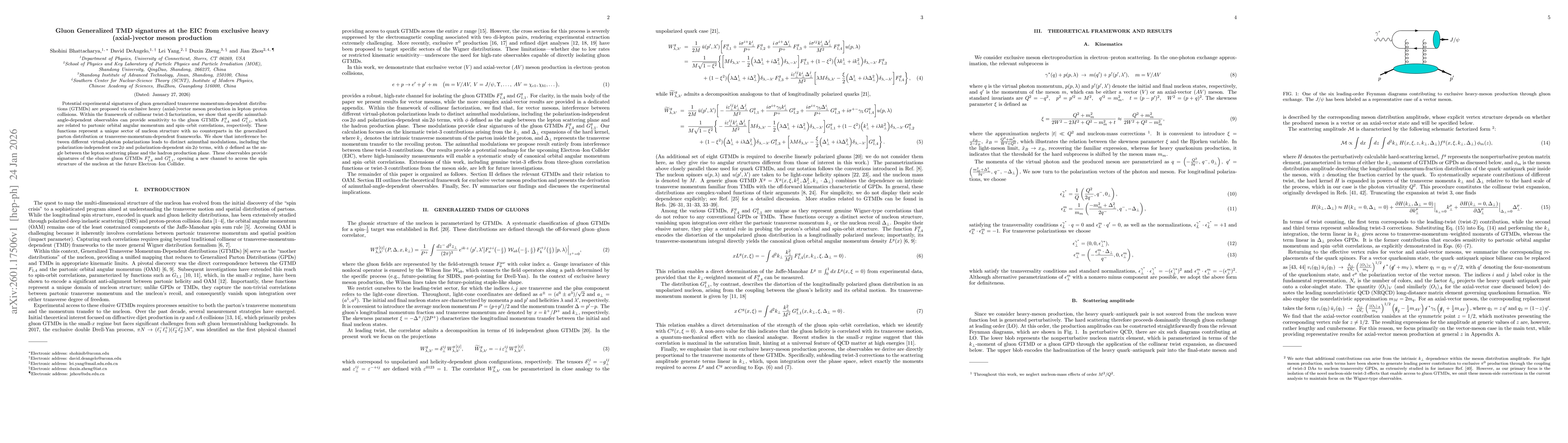Thumbnail for Gluon Generalized TMD signatures at the EIC from exclusive heavy (axial-)vector meson production