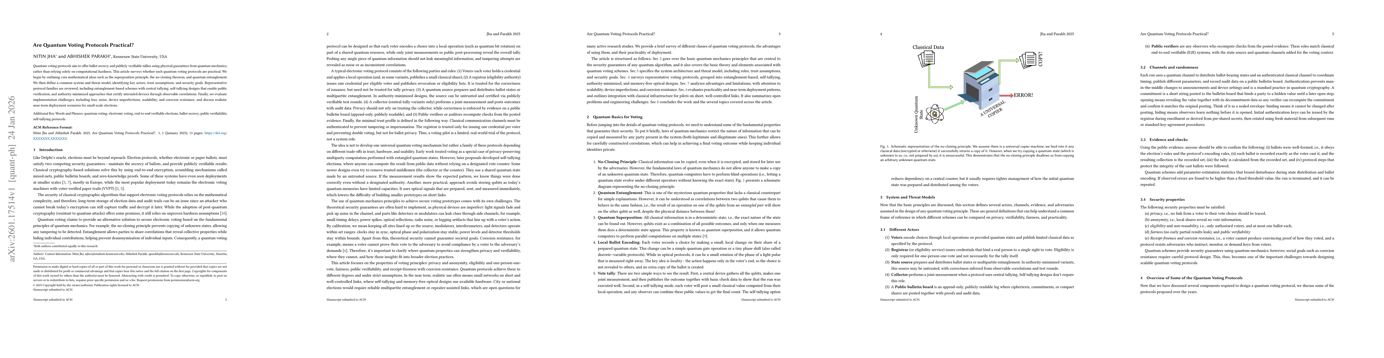 Thumbnail for Are Quantum Voting Protocols Practical?