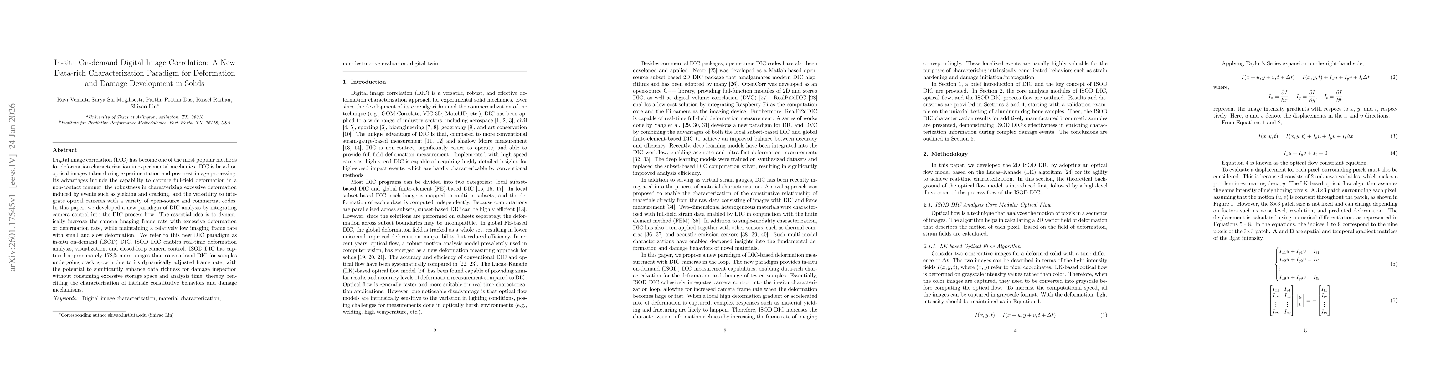 Thumbnail for In-situ On-demand Digital Image Correlation: A New Data-rich Characterization Paradigm for Deformation and Damage Development in Solids