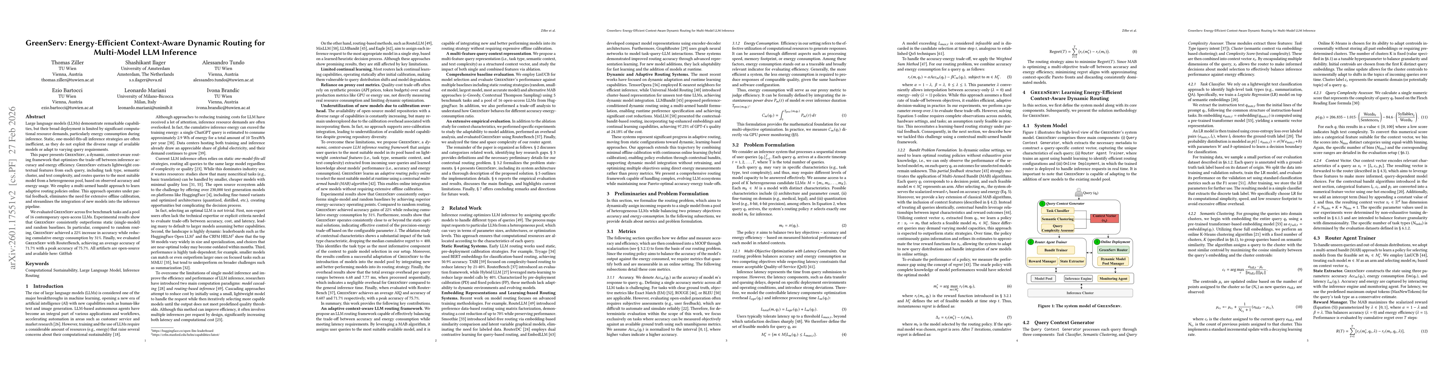 Thumbnail for GreenServ: Energy-Efficient Context-Aware Dynamic Routing for Multi-Model LLM Inference