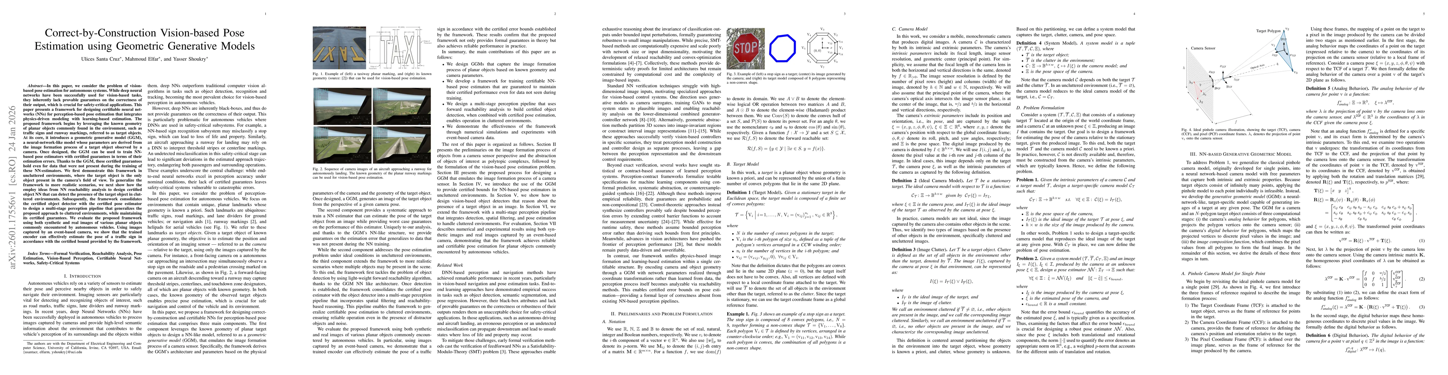 Thumbnail for Correct-by-Construction Vision-based Pose Estimation using Geometric Generative Models