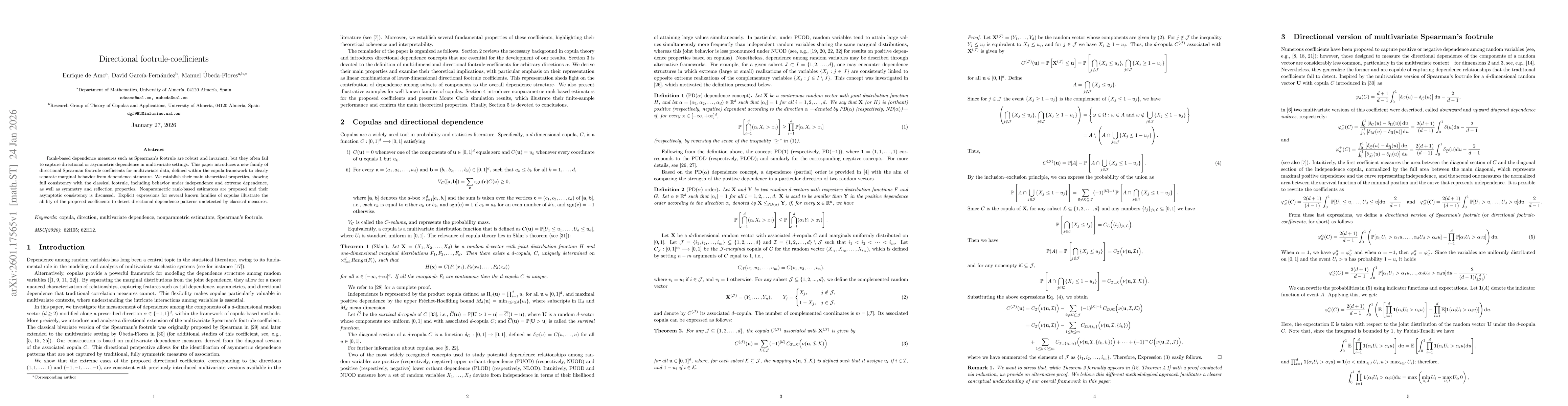 Thumbnail for Directional footrule-coefficients