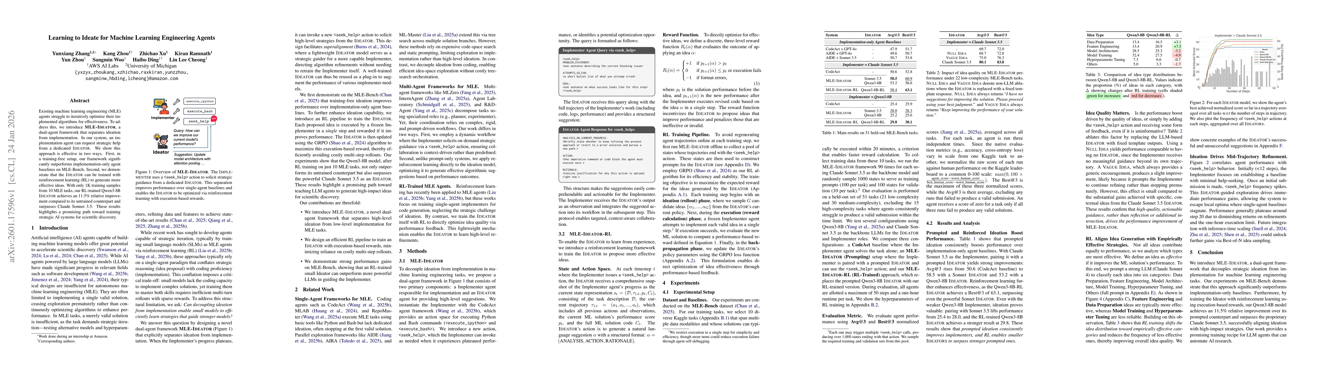 Thumbnail for Learning to Ideate for Machine Learning Engineering Agents