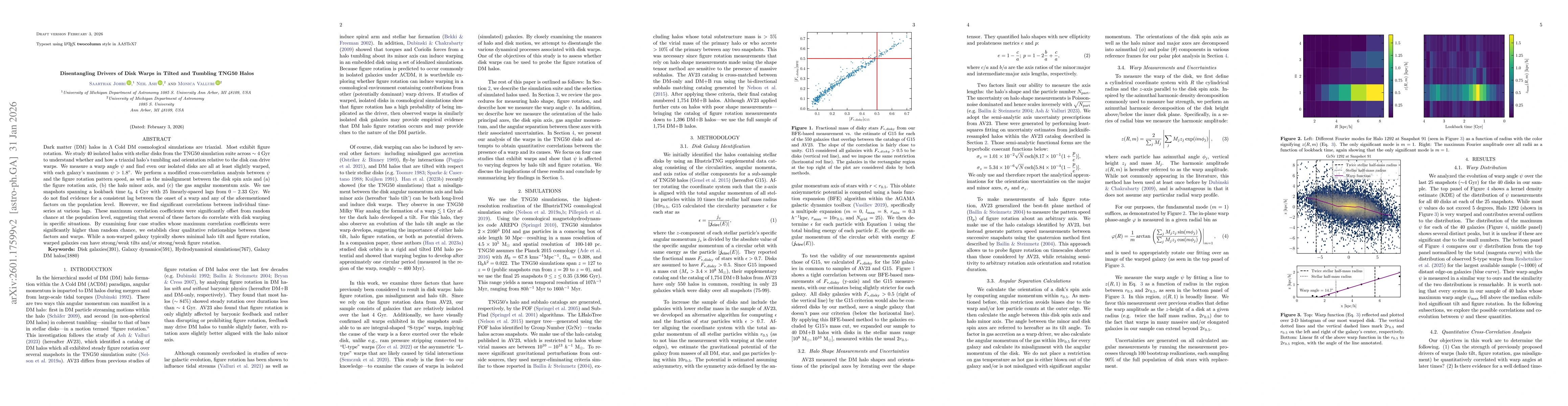 Thumbnail for Disentangling Drivers of Disk Warps in Tilted and Tumbling TNG50 Halos