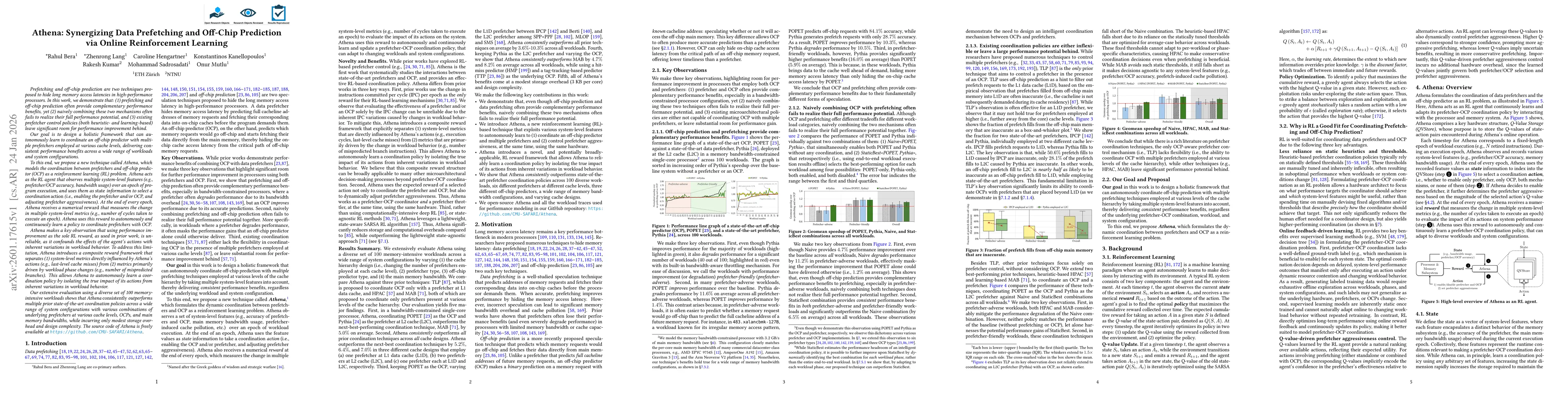 Thumbnail for Athena: Synergizing Data Prefetching and Off-Chip Prediction via Online Reinforcement Learning
