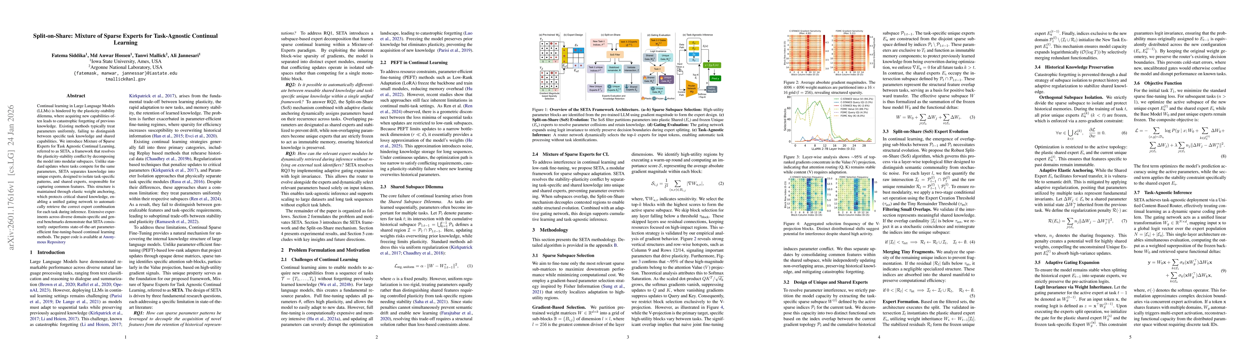 Thumbnail for Split-on-Share: Mixture of Sparse Experts for Task-Agnostic Continual Learning