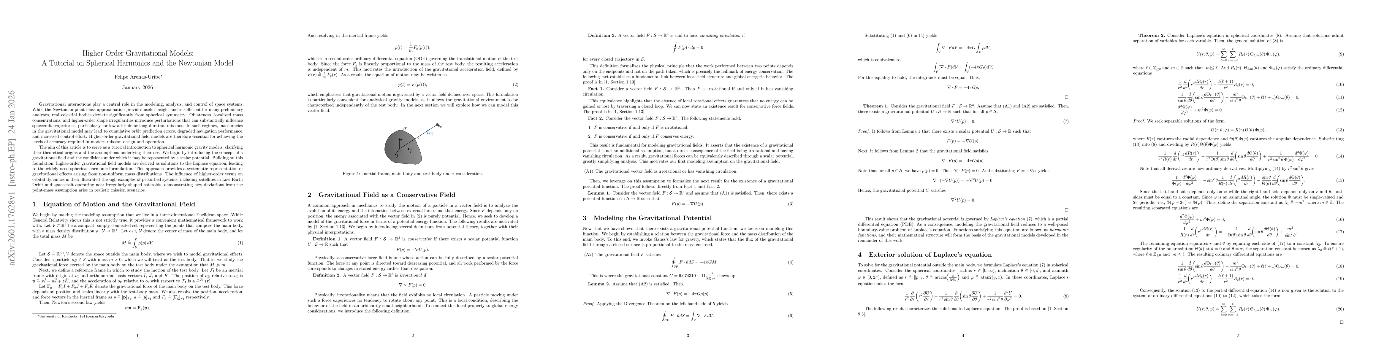 Thumbnail for Higher-Order Gravitational Models: A Tutorial on Spherical Harmonics and the Newtonian Model
