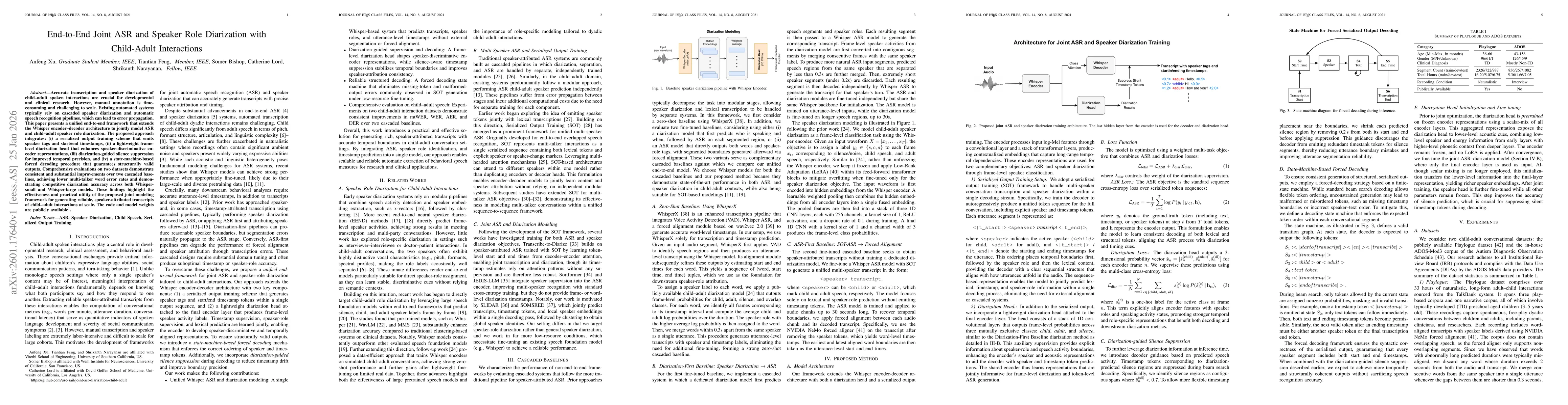Thumbnail for End-to-End Joint ASR and Speaker Role Diarization with Child-Adult Interactions
