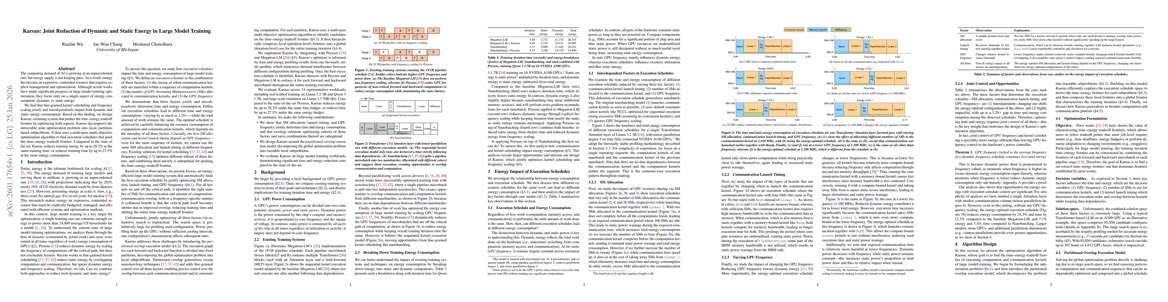 Thumbnail for Kareus: Joint Reduction of Dynamic and Static Energy in Large Model Training