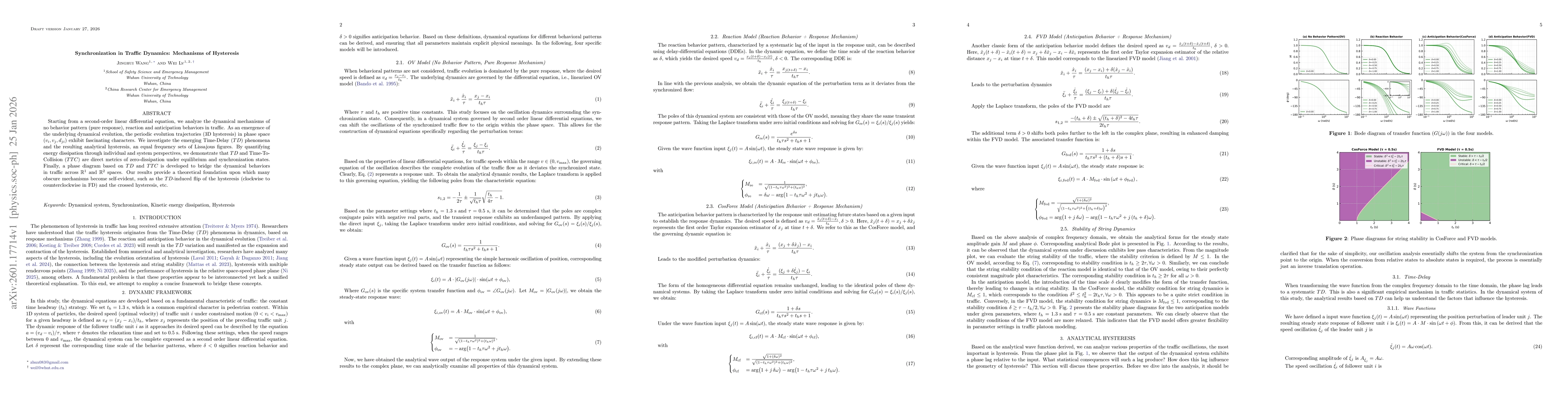 Thumbnail for Synchronization in Traffic Dynamics: Mechanisms of Hysteresis