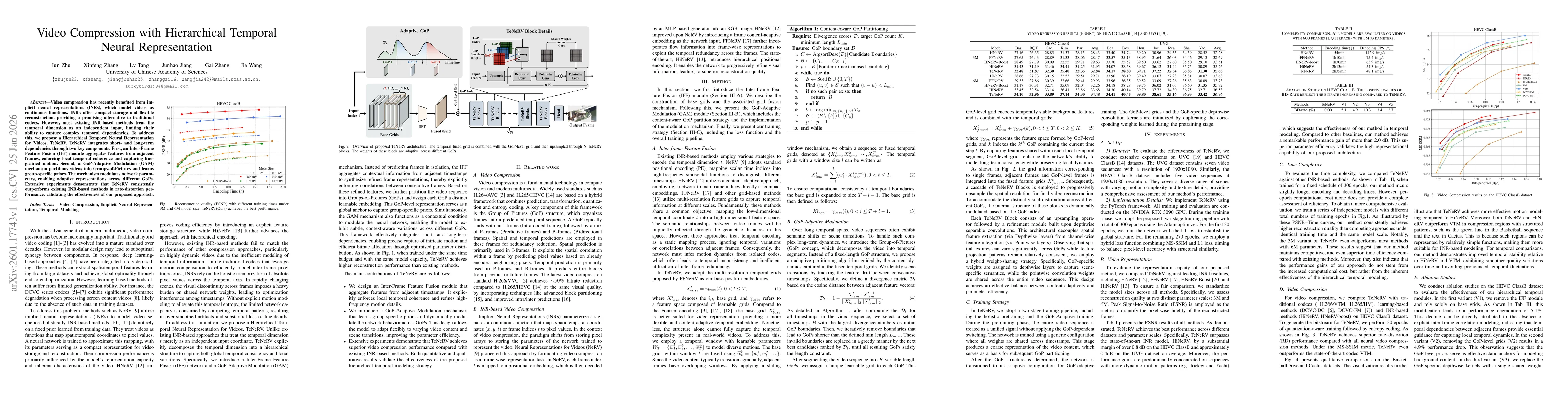 Thumbnail for Video Compression with Hierarchical Temporal Neural Representation