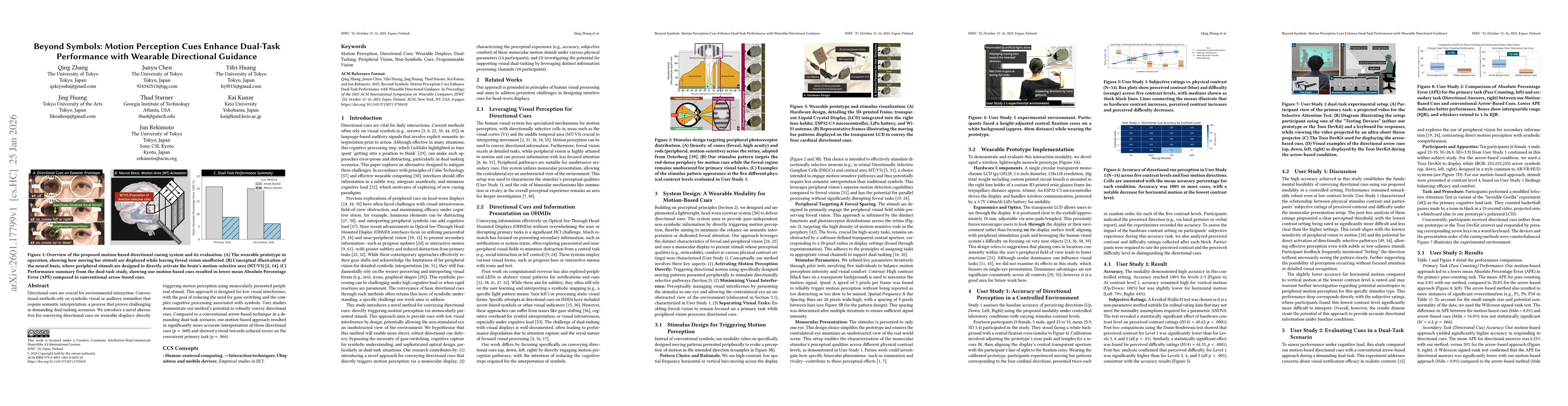 Thumbnail for Beyond Symbols: Motion Perception Cues Enhance Dual-Task Performance with Wearable Directional Guidance