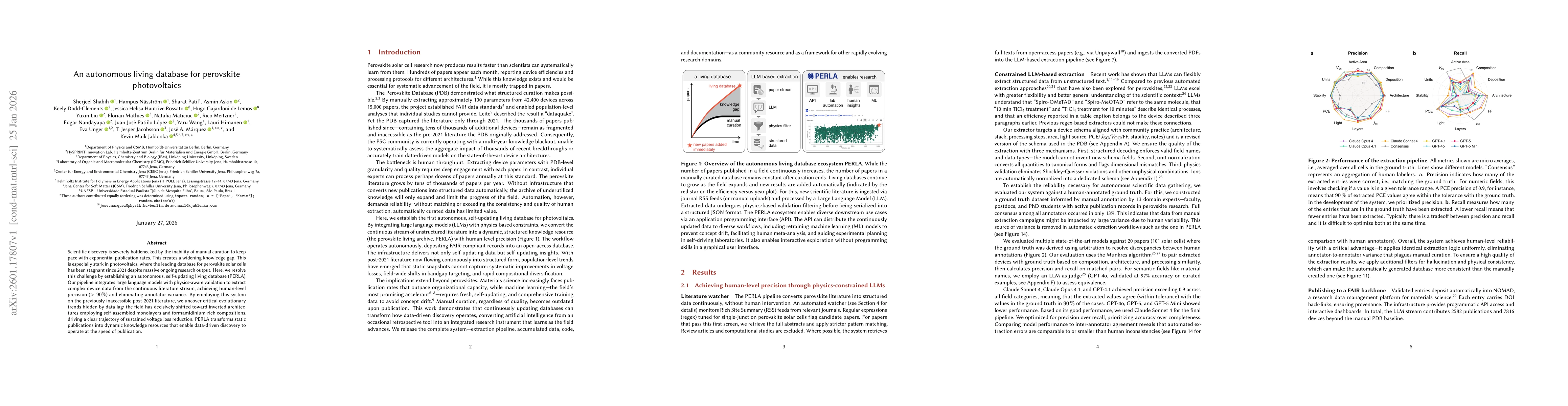 Thumbnail for An autonomous living database for perovskite photovoltaics