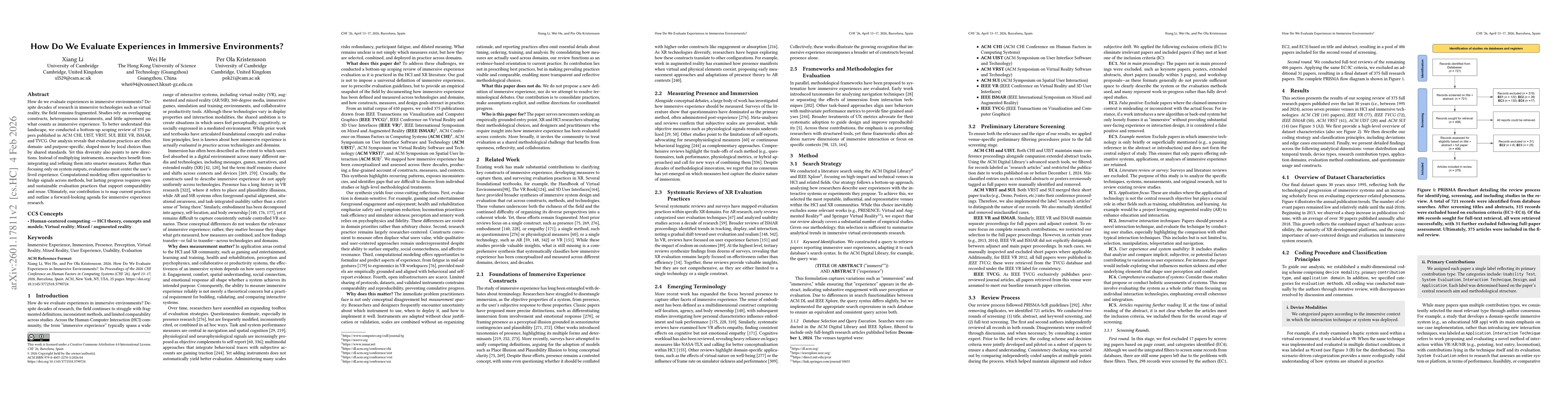 Thumbnail for How Do We Evaluate Experiences in Immersive Environments?