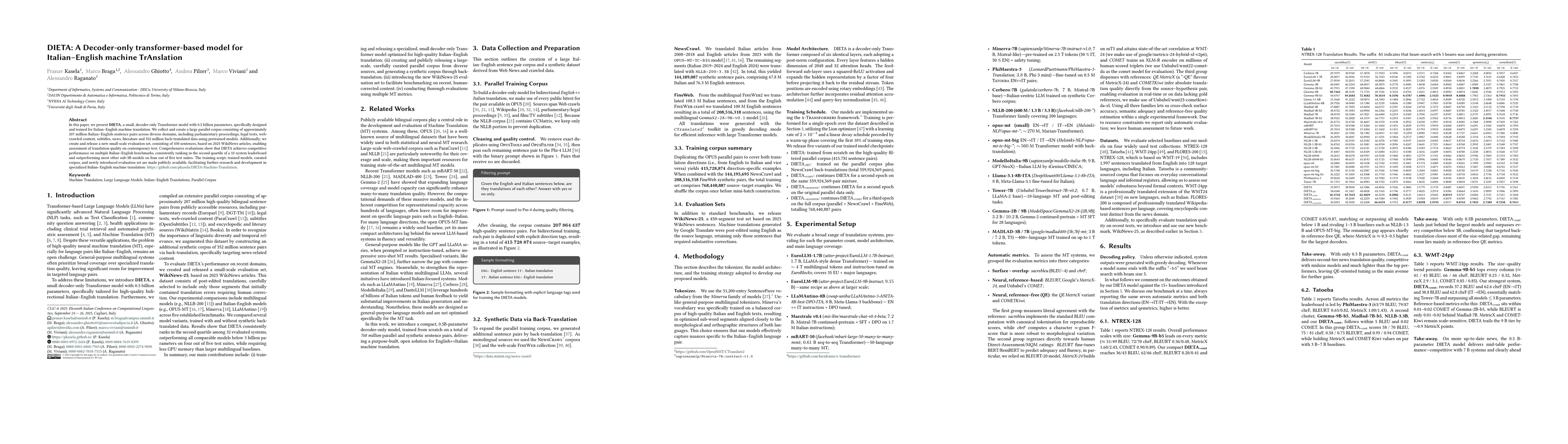 Thumbnail for DIETA: A Decoder-only transformer-based model for Italian-English machine TrAnslation