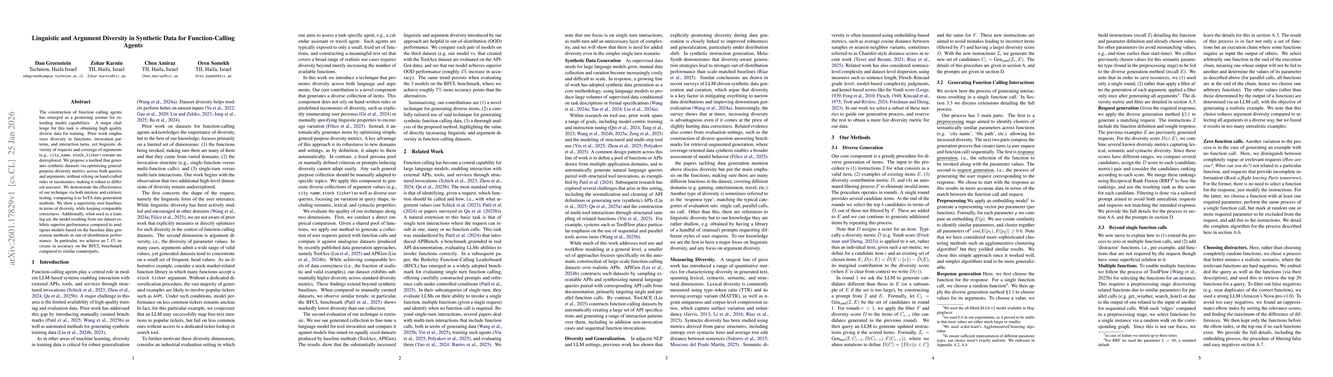 Thumbnail for Linguistic and Argument Diversity in Synthetic Data for Function-Calling Agents