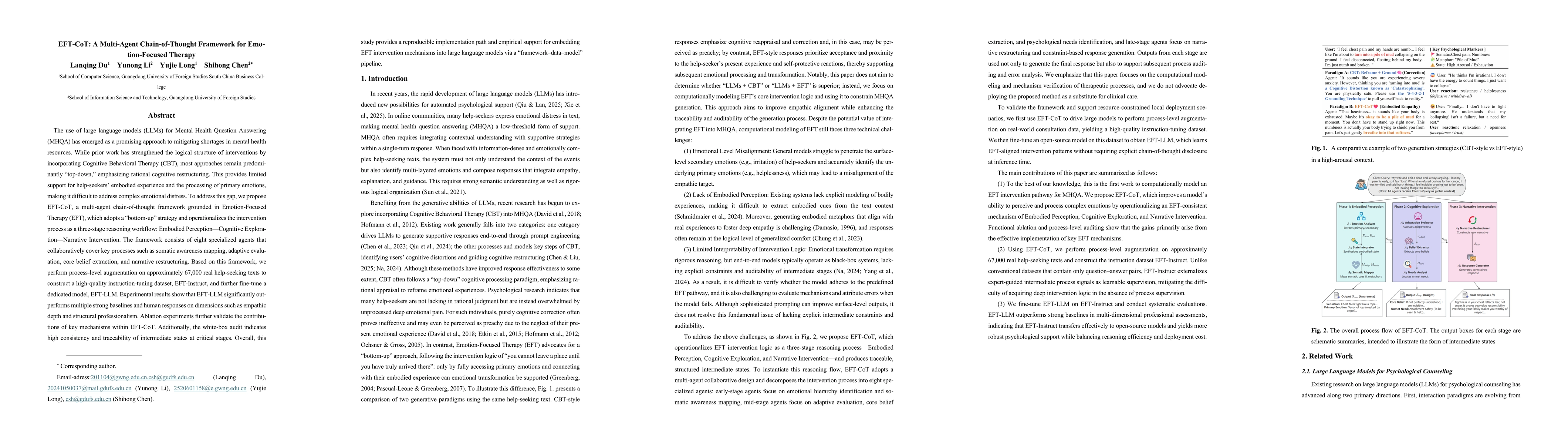 Thumbnail for EFT-CoT: A Multi-Agent Chain-of-Thought Framework for Emotion-Focused Therapy