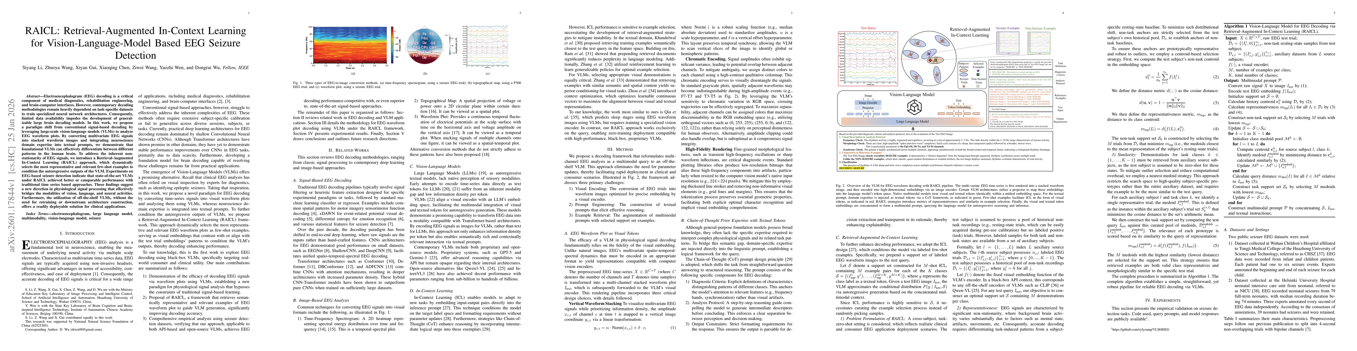 Thumbnail for RAICL: Retrieval-Augmented In-Context Learning for Vision-Language-Model Based EEG Seizure Detection