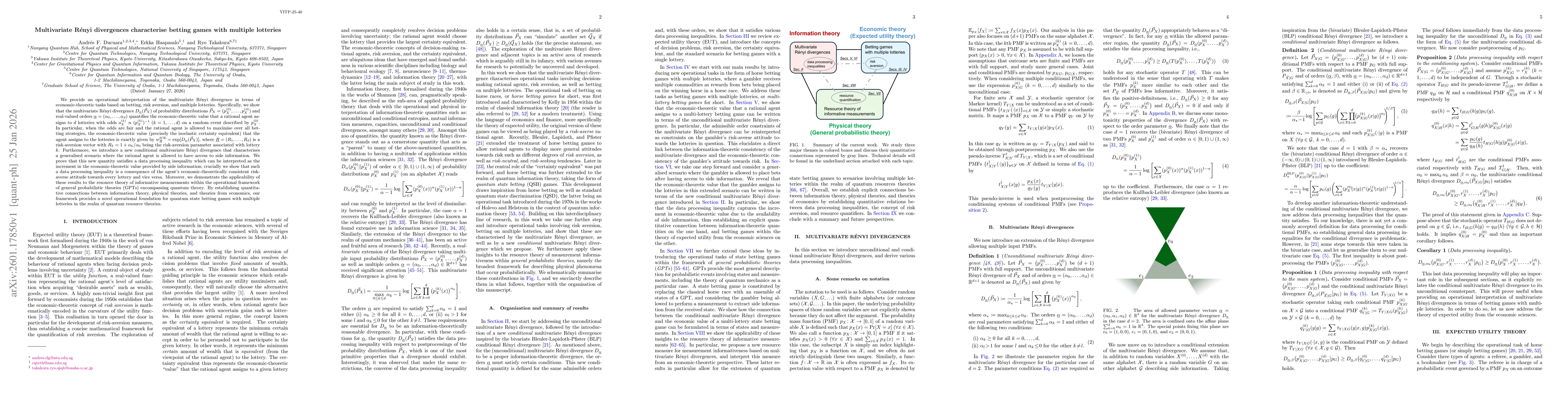 Thumbnail for Multivariate Rényi divergences characterise betting games with multiple lotteries