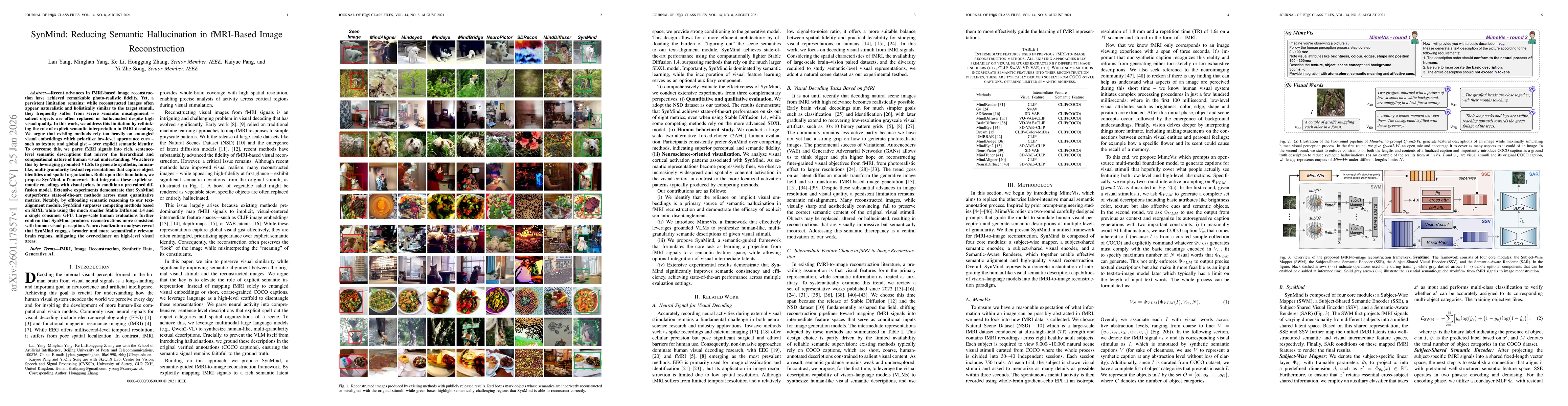 Thumbnail for SynMind: Reducing Semantic Hallucination in fMRI-Based Image Reconstruction
