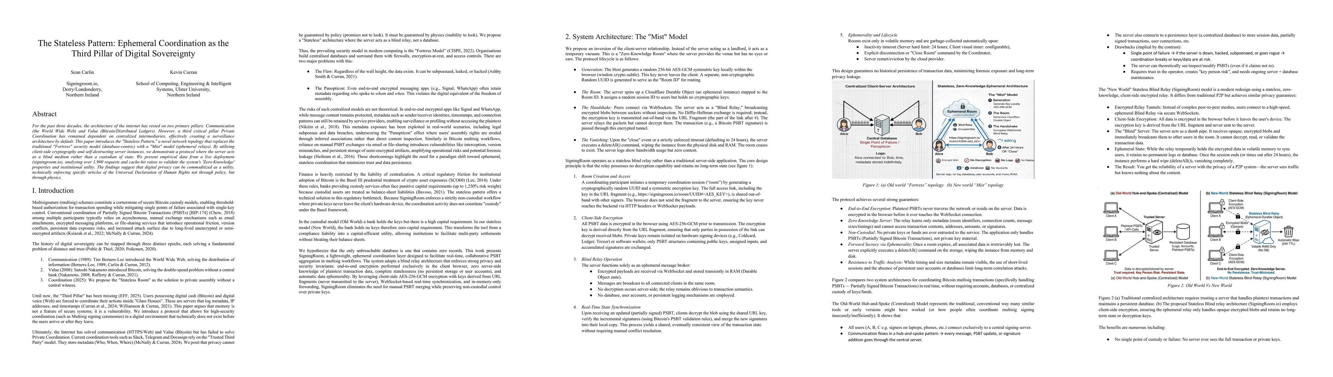 Thumbnail for The Stateless Pattern: Ephemeral Coordination as the Third Pillar of Digital Sovereignty