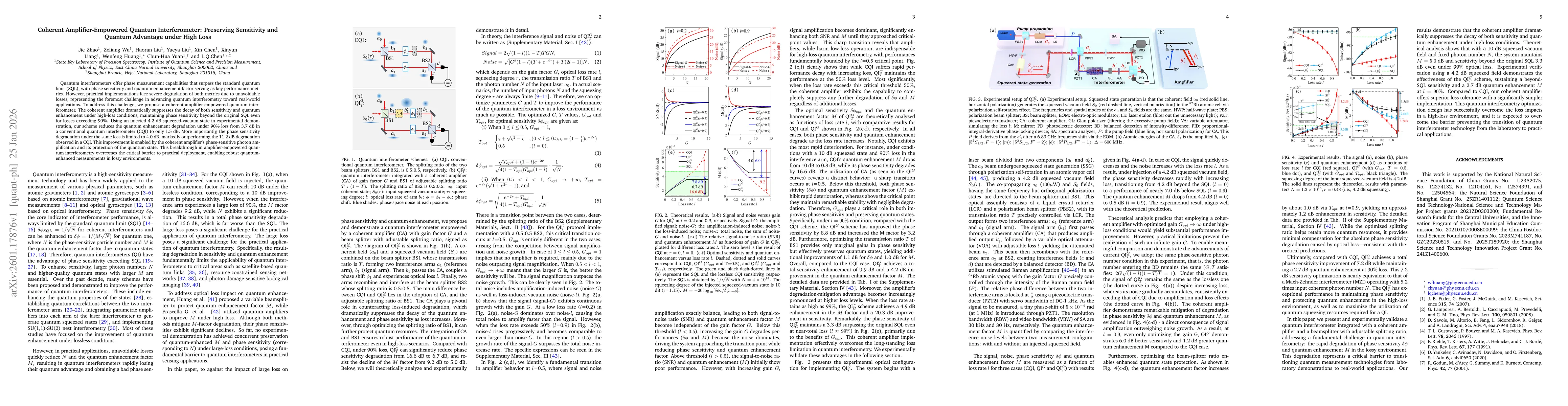 Thumbnail for Coherent Amplifier-Empowered Quantum Interferometer: Preserving Sensitivity and Quantum Advantage under High Loss