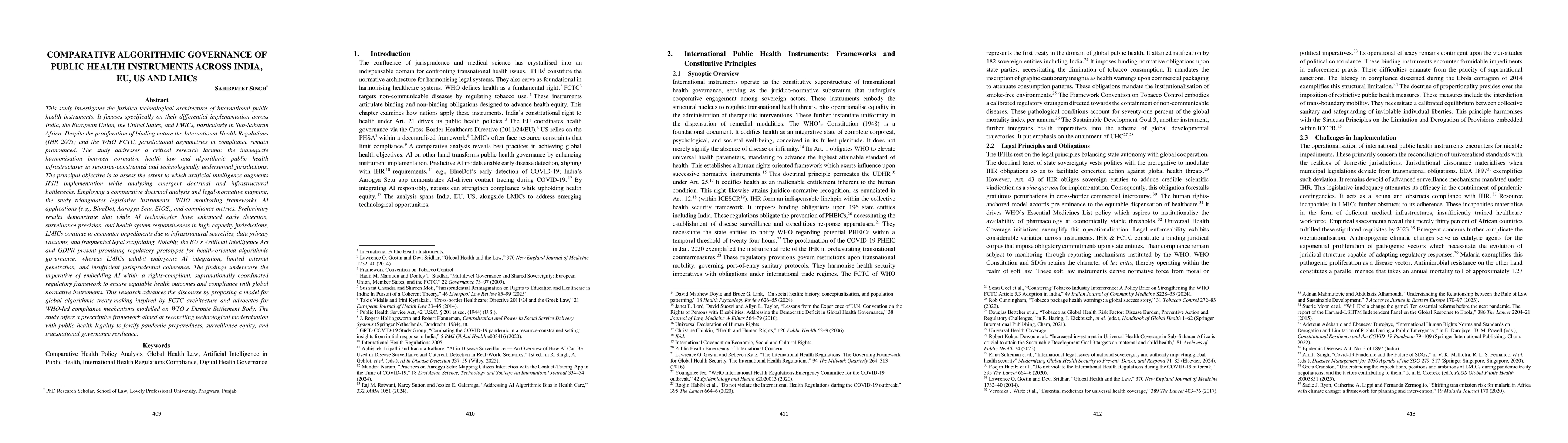 Thumbnail for Comparative Algorithmic Governance of Public Health Instruments across India, EU, US and LMICs