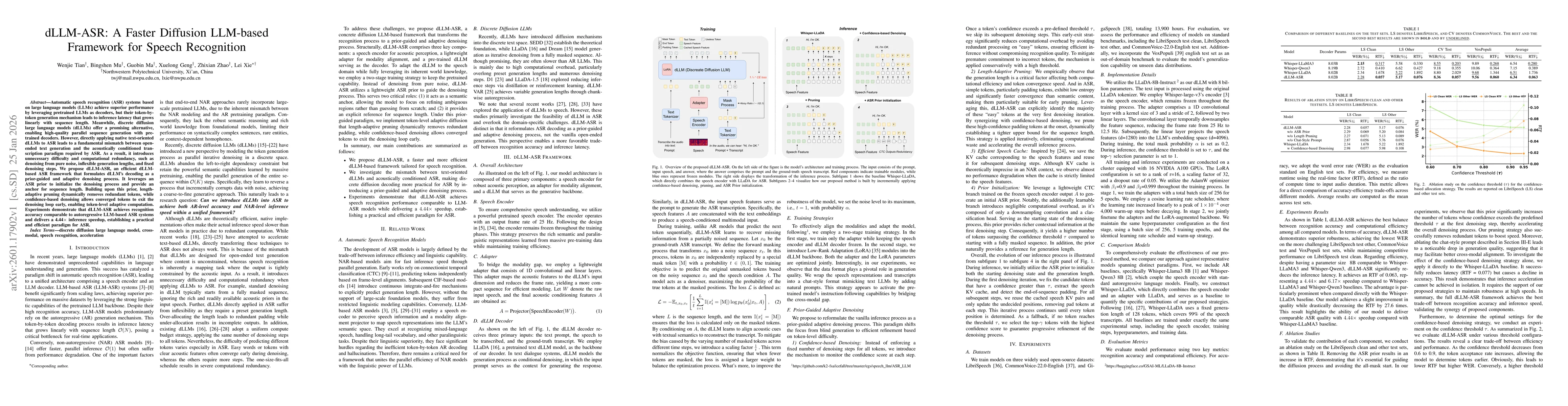 Thumbnail for dLLM-ASR: A Faster Diffusion LLM-based Framework for Speech Recognition