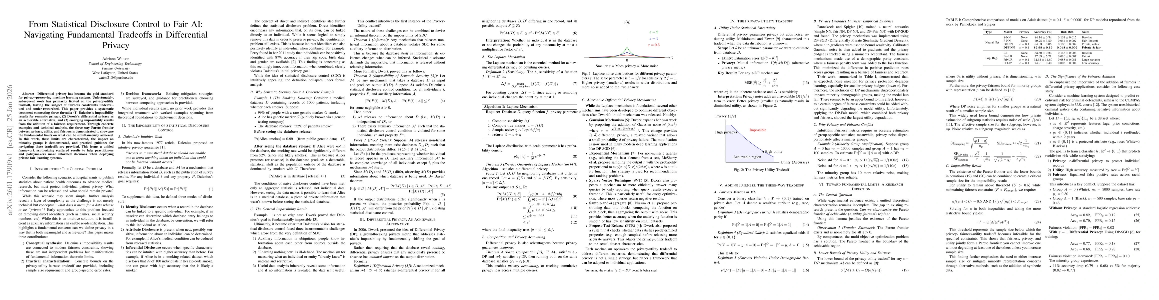 Thumbnail for From Statistical Disclosure Control to Fair AI: Navigating Fundamental Tradeoffs in Differential Privacy