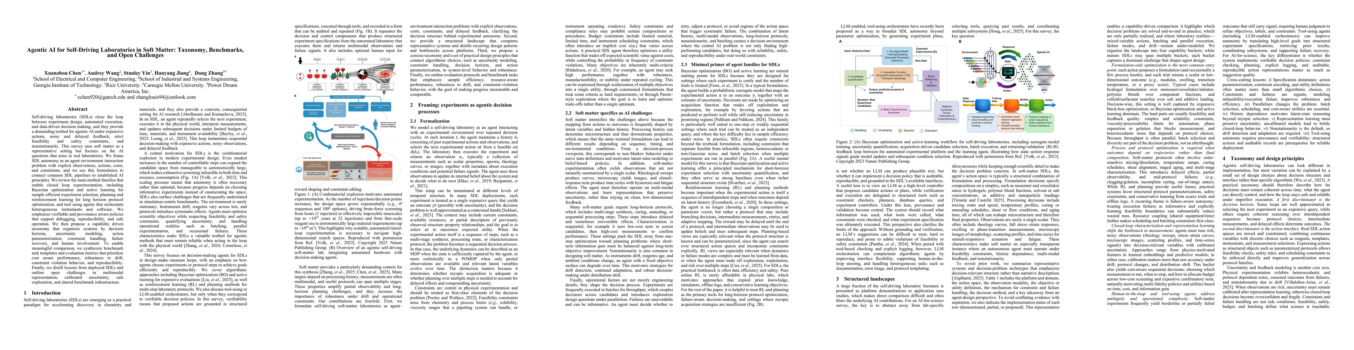 Thumbnail for Agentic AI for Self-Driving Laboratories in Soft Matter: Taxonomy, Benchmarks,and Open Challenges