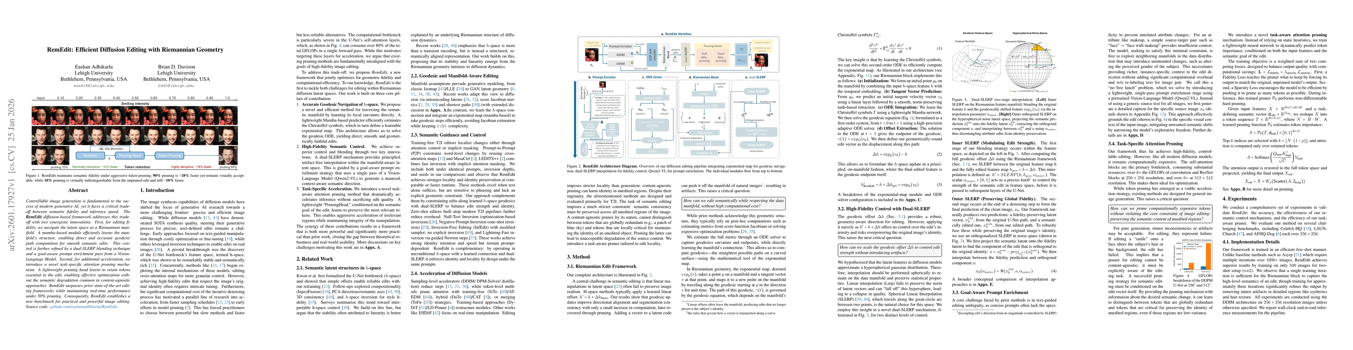 Thumbnail for RemEdit: Efficient Diffusion Editing with Riemannian Geometry