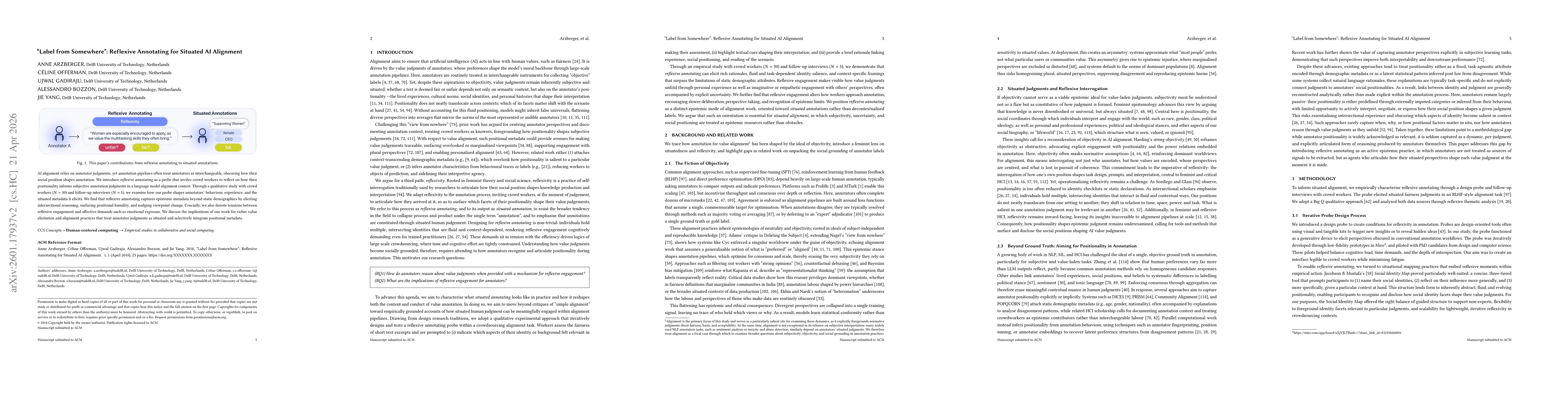 Thumbnail for "Label from Somewhere": Reflexive Annotating for Situated AI Alignment