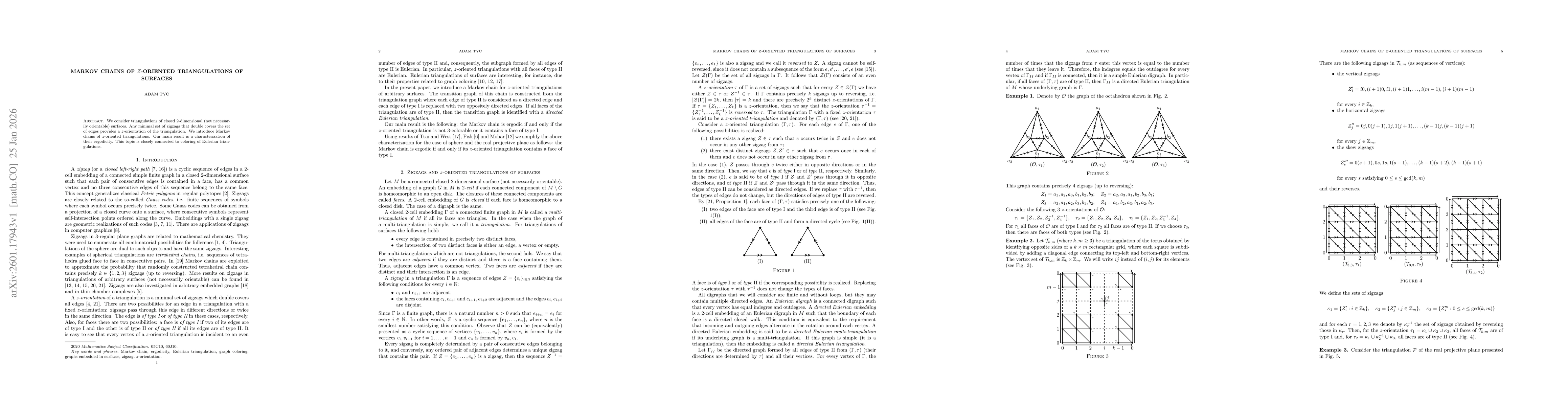 Thumbnail for Markov chains of $Z$-oriented triangulations of surfaces