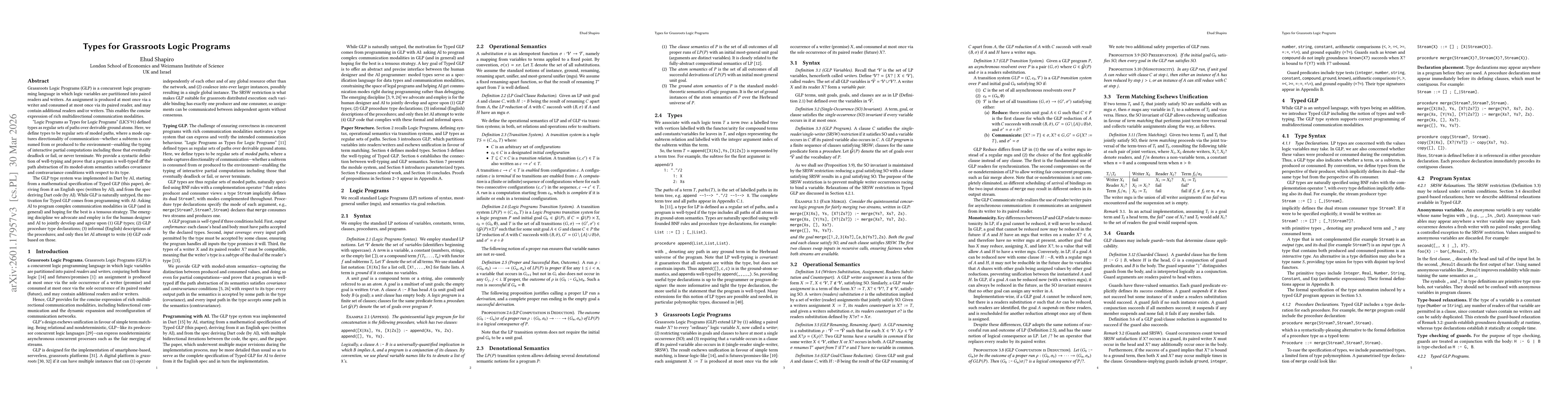 Thumbnail for Types for Grassroots Logic Programs