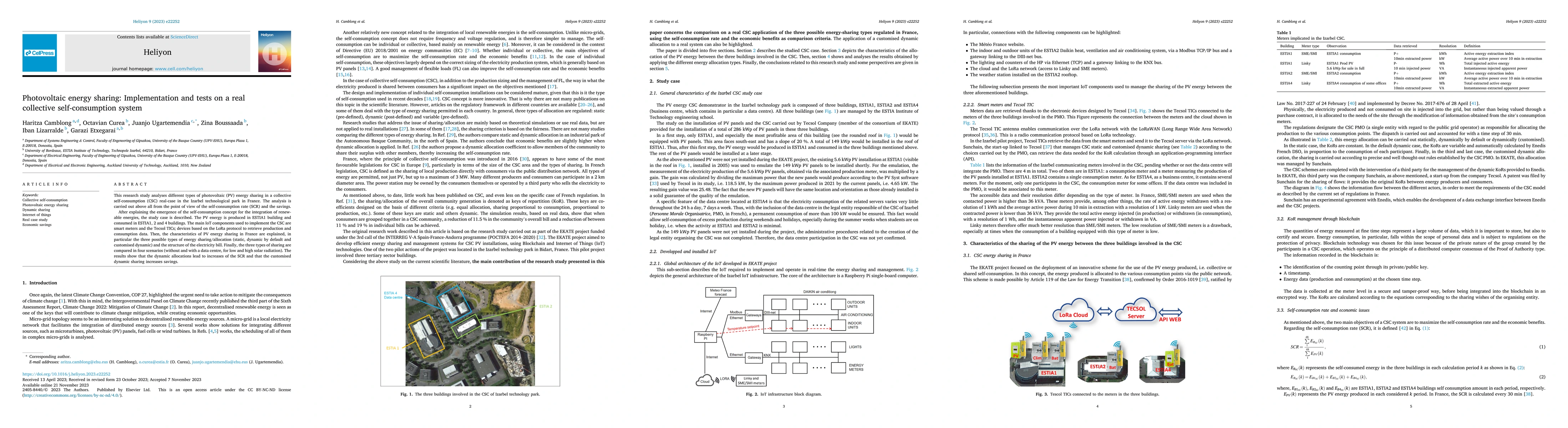 Thumbnail for Photovoltaic energy sharing: Implementation and tests on a real collective self-consumption system