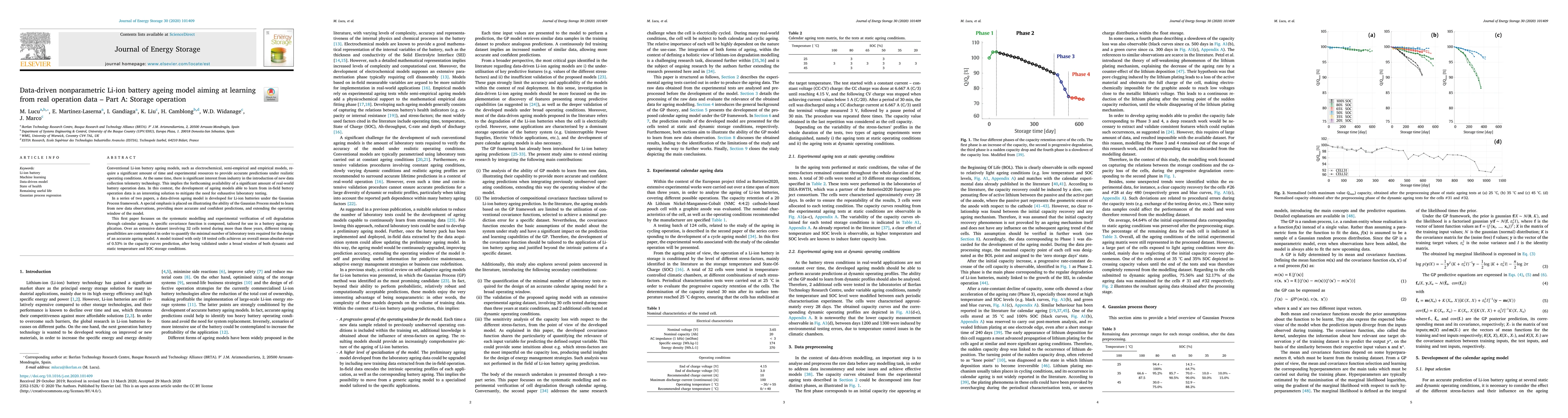 Thumbnail for Data-driven nonparametric Li-ion battery ageing model aiming at learning from real operation data -- Part A: Storage operation