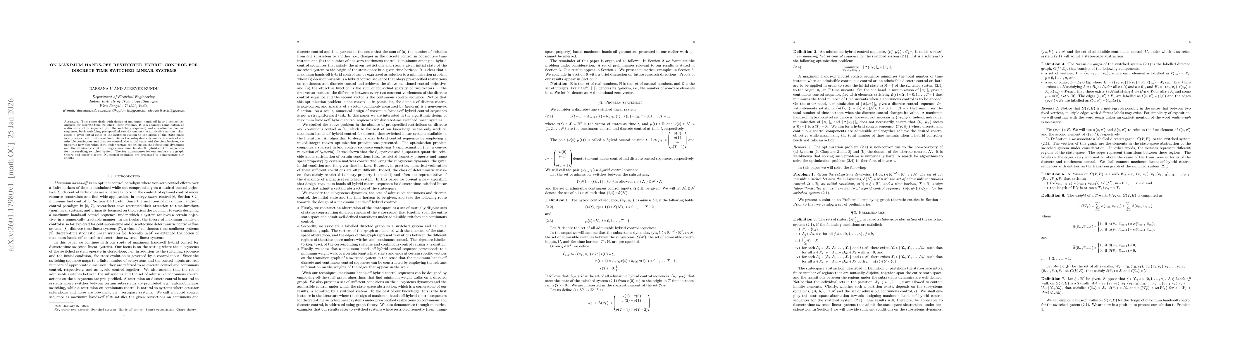 Thumbnail for On maximum hands-off restricted hybrid control for discrete-time switched linear systems