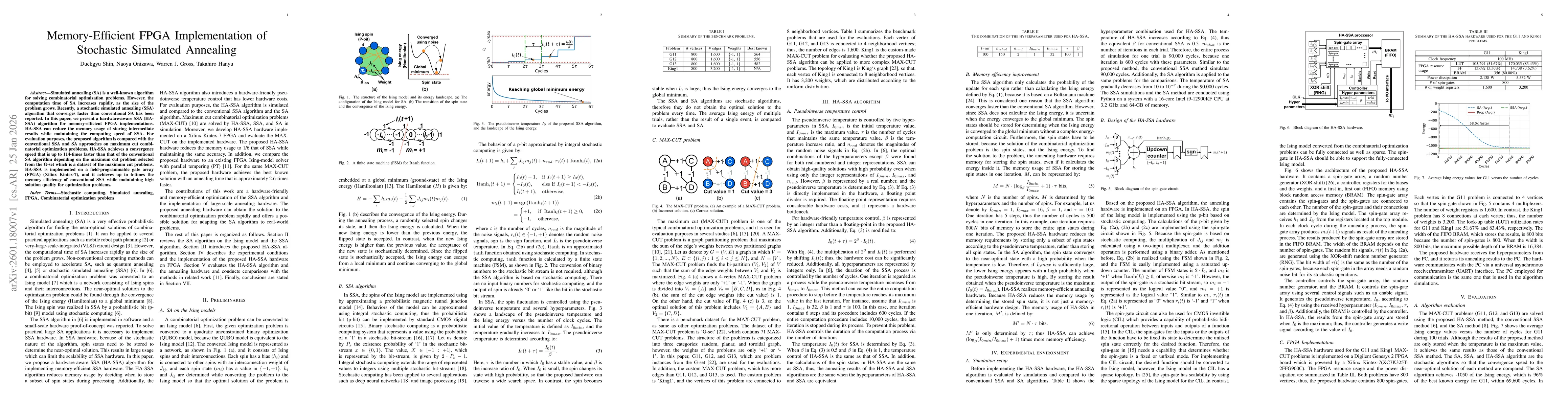 Thumbnail for Memory-Efficient FPGA Implementation of Stochastic Simulated Annealing