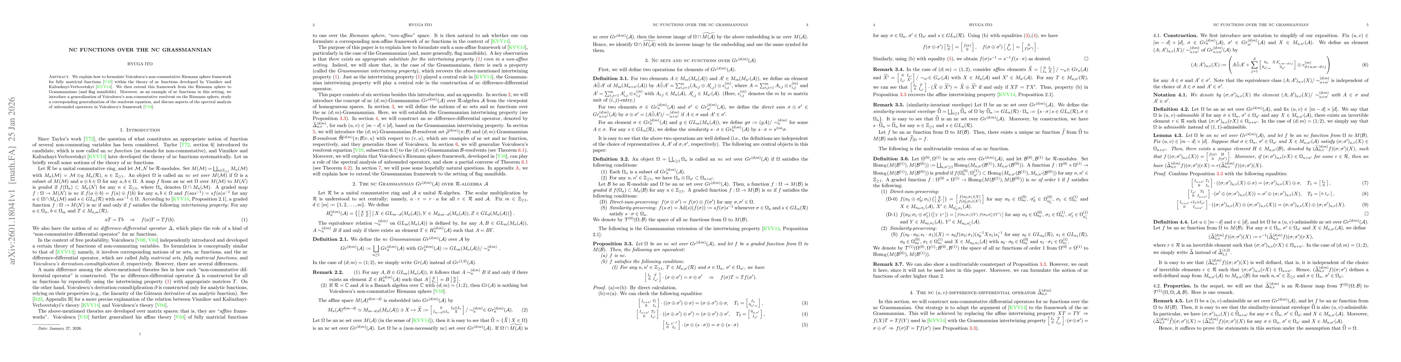Thumbnail for NC functions over the nc Grassmannian