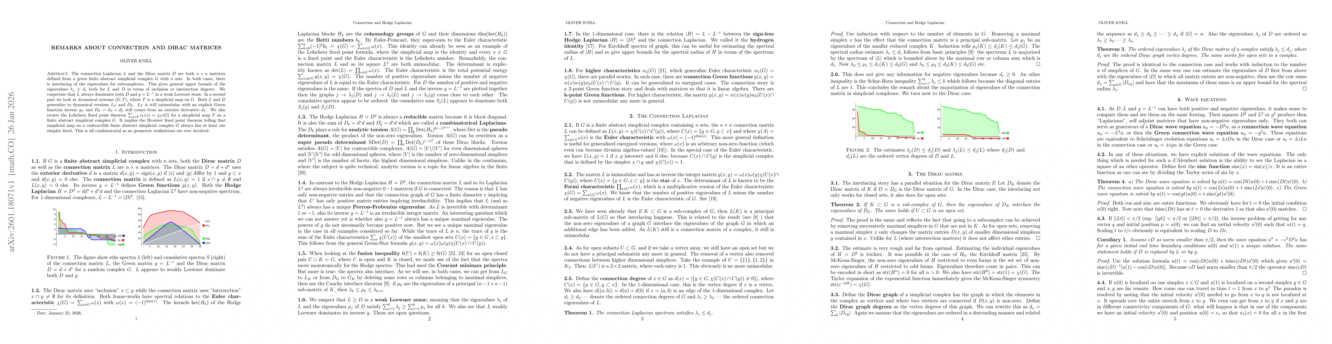 Thumbnail for Remarks about Connection and Dirac matrices
