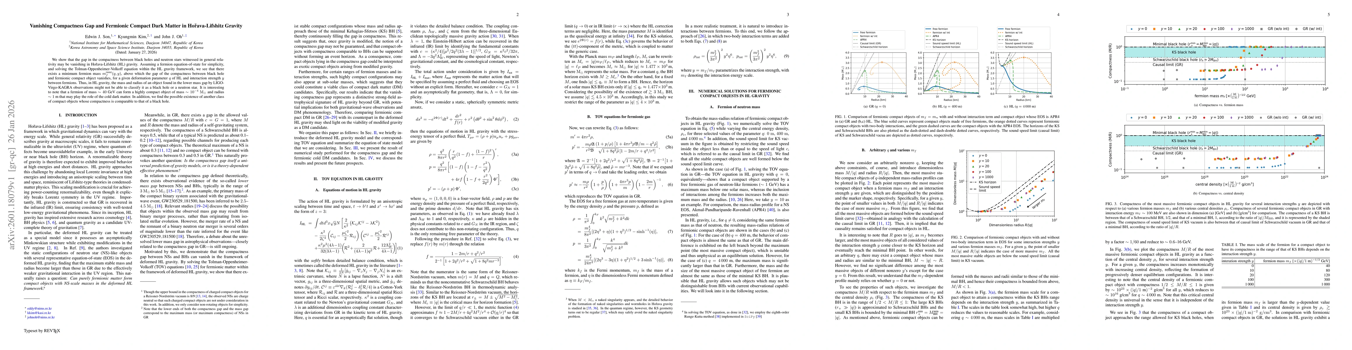 Thumbnail for Vanishing Compactness Gap and Fermionic Compact Dark Matter in Hořava-Lifshitz Gravity
