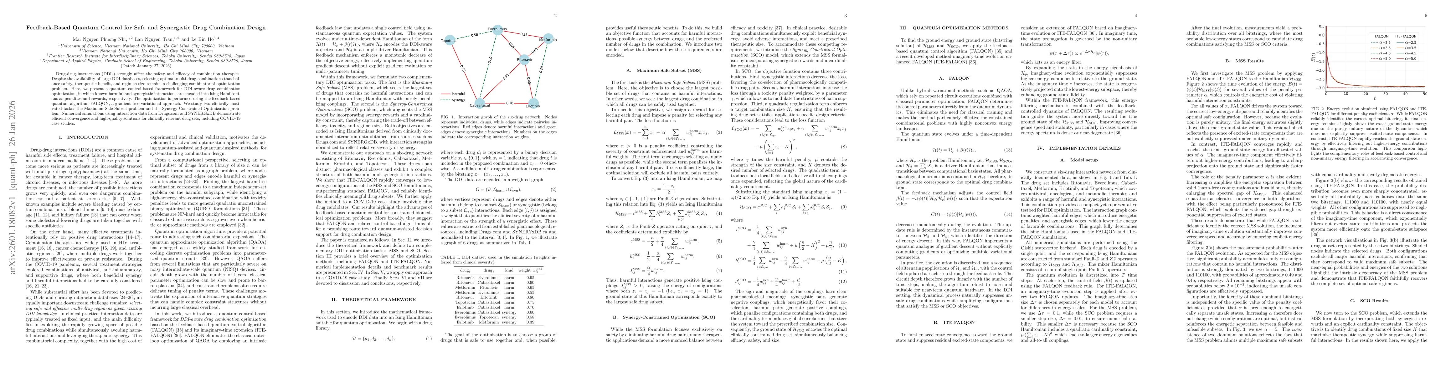 Thumbnail for Feedback-Based Quantum Control for Safe and Synergistic Drug Combination Design