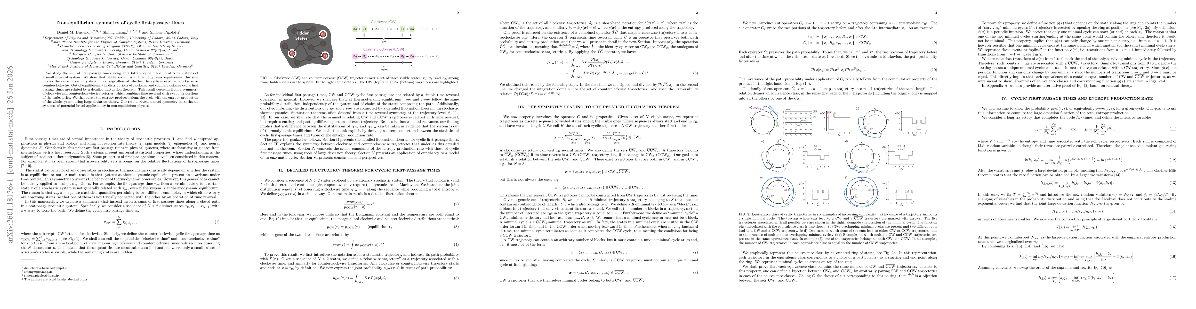 Thumbnail for Non-equilibrium symmetry of cyclic first-passage times