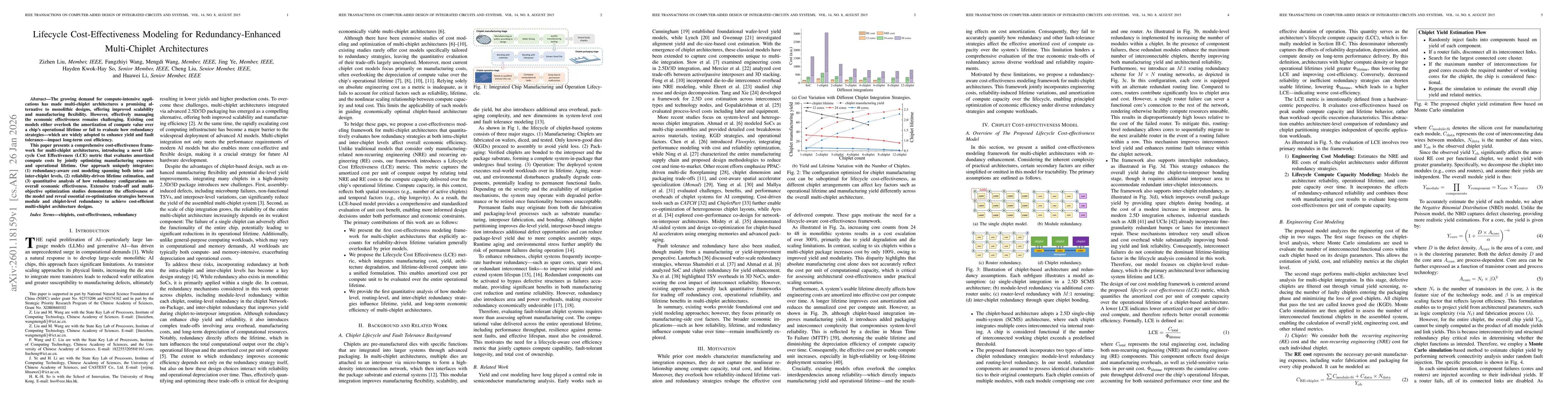 Thumbnail for Lifecycle Cost-Effectiveness Modeling for Redundancy-Enhanced Multi-Chiplet Architectures