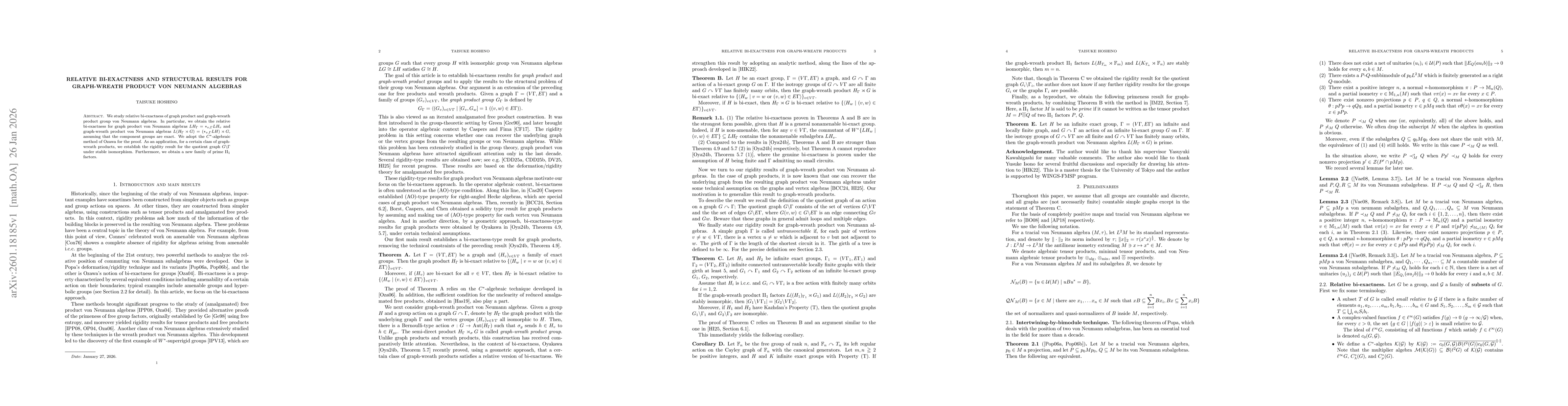 Thumbnail for Relative bi-exactness and structural results for graph-wreath product von Neumann algebras