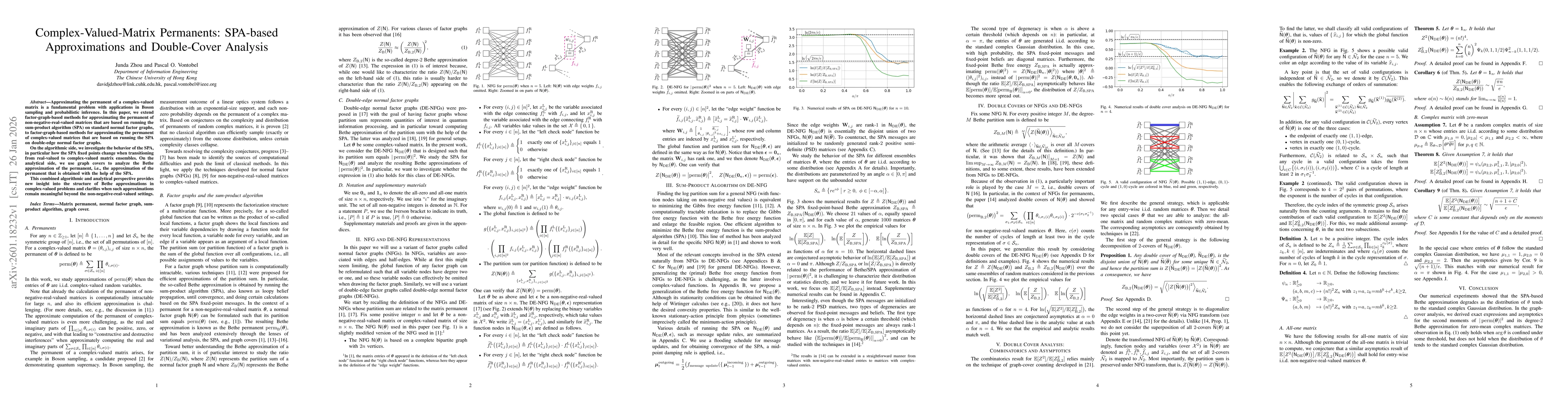 Thumbnail for Complex-Valued-Matrix Permanents: SPA-based Approximations and Double-Cover Analysis